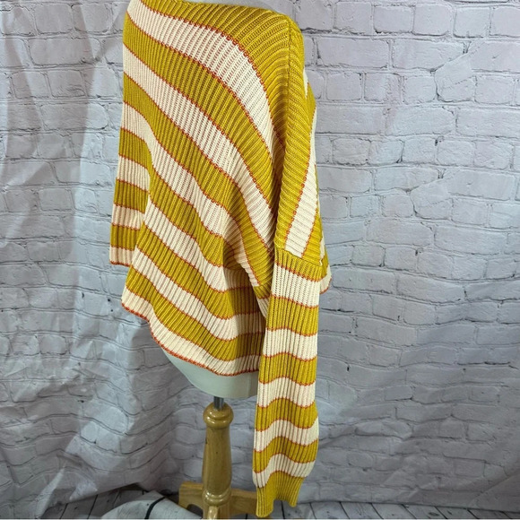 Free people just my stripe pullover sweater over-sized sz medium 100% cotton - Picture 8 of 8
